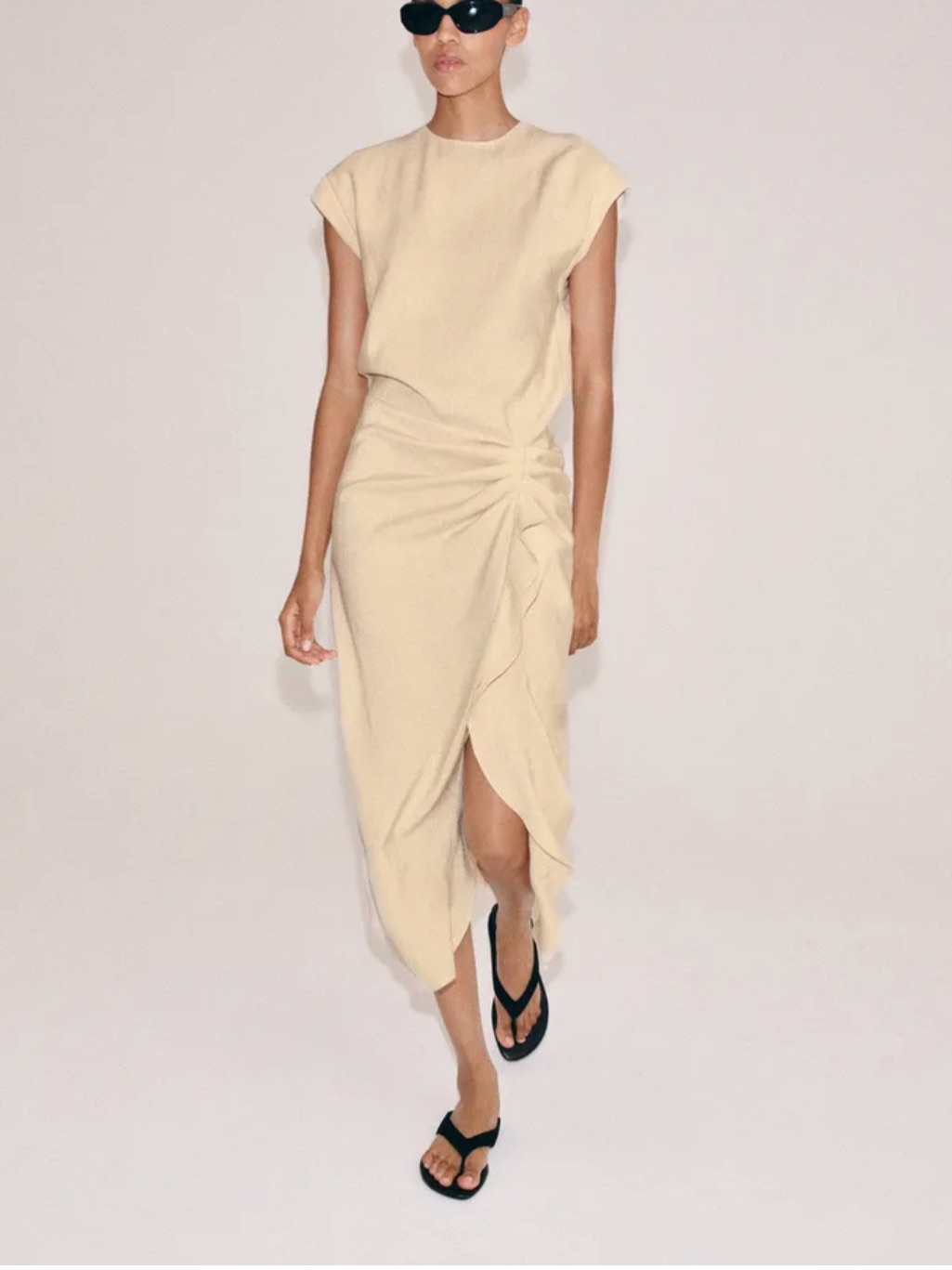 Zara Zw Collection Ruffled Midi Dress